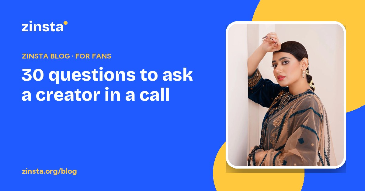 A fan asking a creator questions on a video call