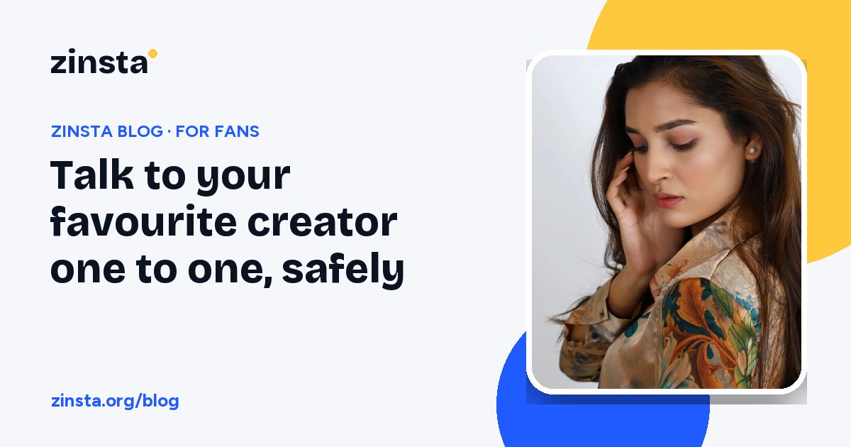 A fan having a private video call with a creator